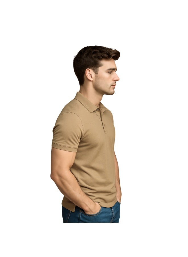 PRINTSHOP4ME Men's Regular-Fit Golf Polo T-shirt Pure Cotton Short Sleeve 220 GSM Basic Colors - Image 4