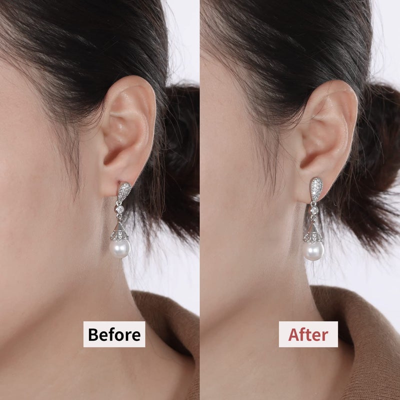 JIACHARMED Earring Backs Replacements,4PCS Dics Earring Backs for Studs, Diamond Earrings, Droopy Ears Push Pierced Stainless Steel Earring Backers Replacements, Large Heavy Earring Support Backings for Studs - Image 5