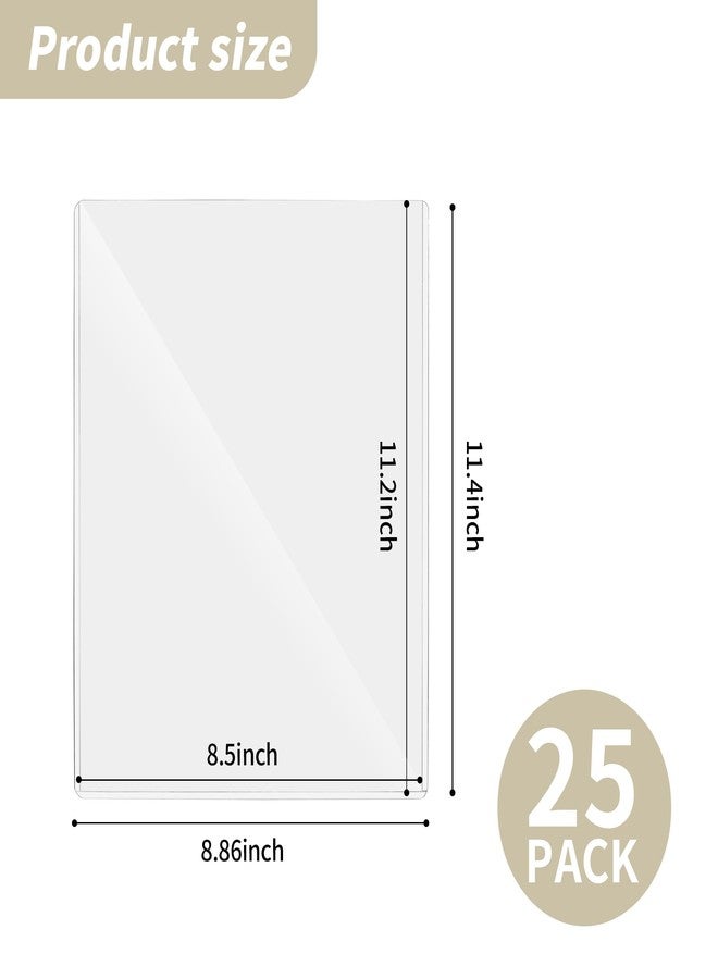 GSHYMXT souG 25 Pack 8.5" x 11" Rigid Print Protectors, Clear Waterproof Hard Plastics Page Sheet Protectors, Paper Sleeves Photo Plastic Sleeves Hard Plastic Document Holder Birth Certificate Protector - Image 2