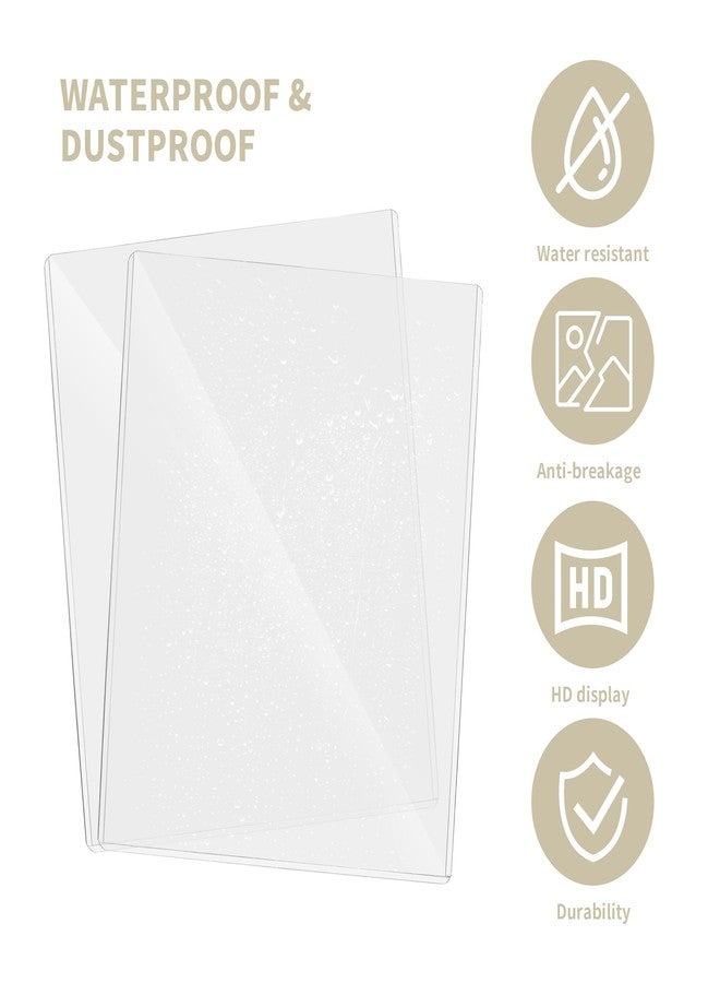 GSHYMXT souG 25 Pack 8.5" x 11" Rigid Print Protectors, Clear Waterproof Hard Plastics Page Sheet Protectors, Paper Sleeves Photo Plastic Sleeves Hard Plastic Document Holder Birth Certificate Protector - Image 4