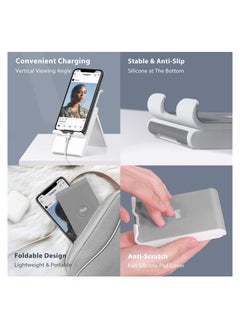 SAIJI Desk Stand for Mobile Phones Vertical Charging Stand Universally Compatible for All iPhone, Samsung Phones & other Smart Phones with Foldable and Height Adjustable, Grey - pzsku/Z4369A24D41E034DB0B6DZ/45/_/1658828538/ace447c1-6b79-47ae-872e-ca56f61958ad