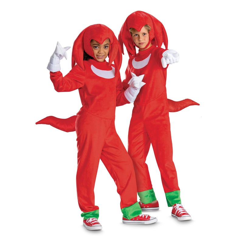 Disguise Sonic Knuckles Deluxe Costume for Kids Official Sonic Movie 3 Costume with Headpiece and Gloves Child Size 78 - Image 2