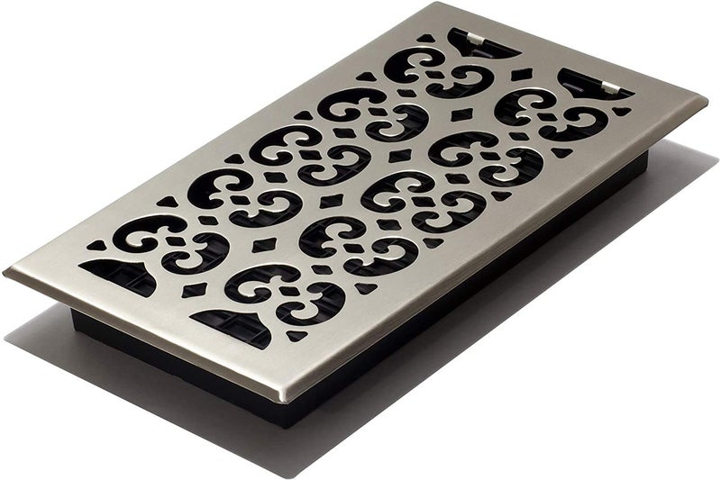 Decor Grates SPH612NKL Floor Register 6x12 Nickel Finish