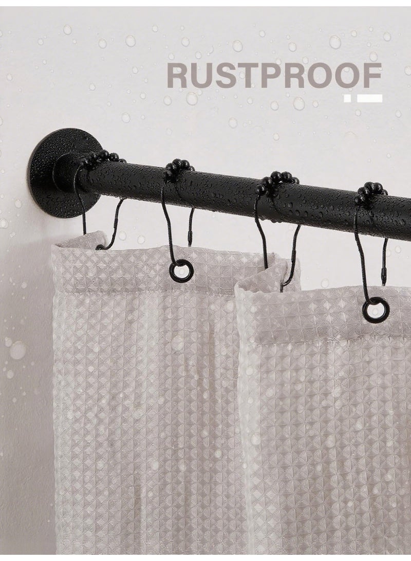 WALALLA Stainless Steel Extendable Corner Shower Curtain Rail, Metal L Shaped Square 90 Degree Curved Curtain Pole Rod, Curved Bathtub Rail Adjustable 100-170cm - Image 5