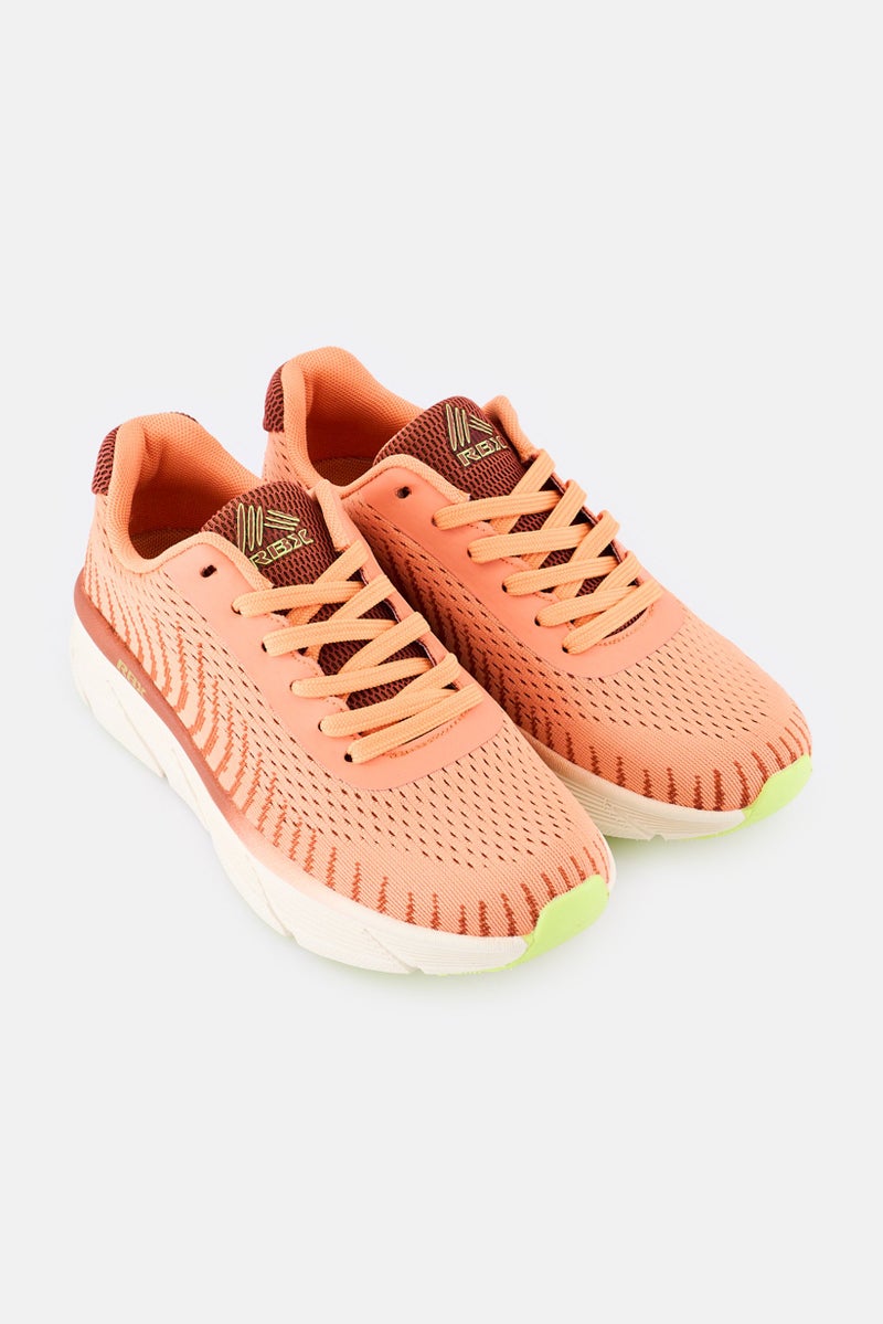 RBX Women Lace Up Training Sports Shoes, Orange  - Image 2