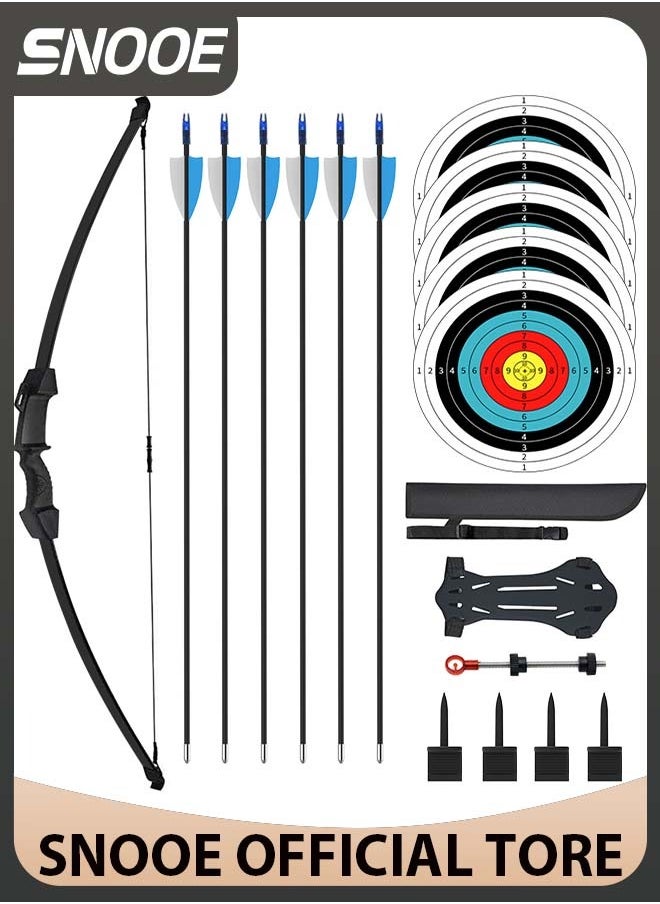 Snooe - Bow and Arrow Set for Kids and Teens, Beginner Practice Bow, Youth Bow and Arrow with 6 Arrows and Accessories for Outdoor Sports Game - Image 1