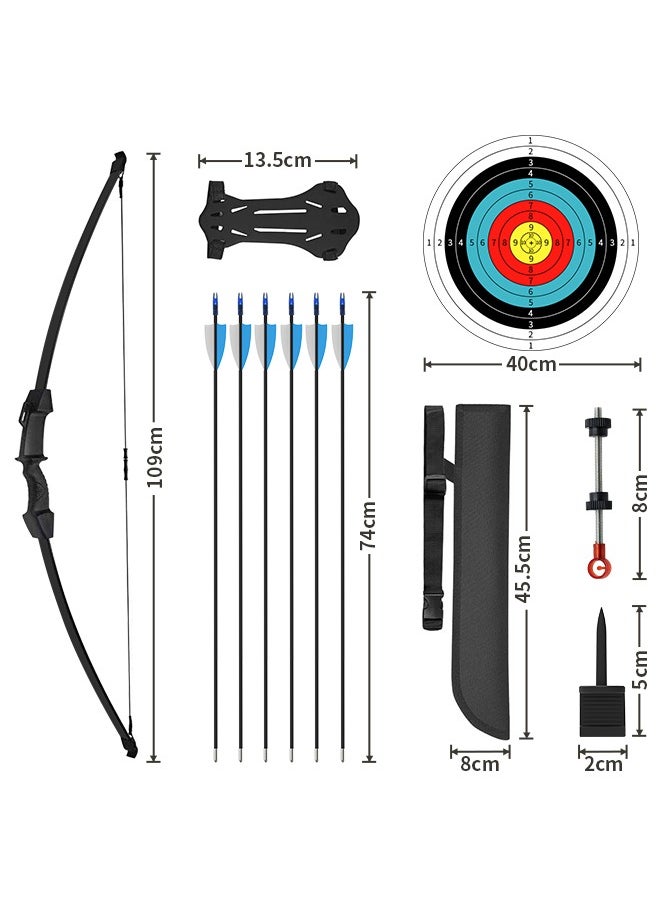 Snooe - Bow and Arrow Set for Kids and Teens, Beginner Practice Bow, Youth Bow and Arrow with 6 Arrows and Accessories for Outdoor Sports Game - Image 1