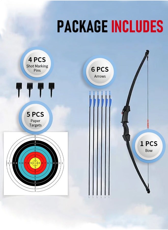 Snooe - Bow and Arrow Set for Kids and Teens, Beginner Practice Bow, Youth Bow and Arrow with 6 Arrows and Accessories for Outdoor Sports Game - Image 1