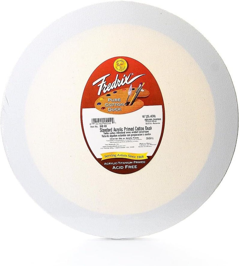 Fredrix 5510 Stretched Canvas 10Inch Round
