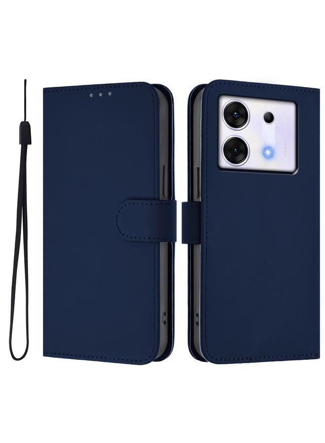 زبون جراب لهاتف Infinix Zero 30 5G مصنوع من الجلد بلون سادة مع حبل - Image 2