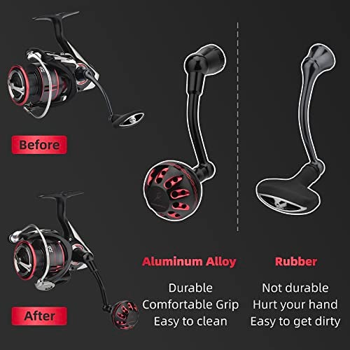 GOMEXUS Power Handle Compatible with Daiwa Fuego LT Ballistic LT 1000-4000,Fishing Spinning Reel Replacement Parts - Image 3
