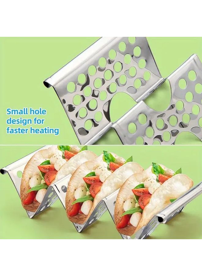 W Shaped Hollow Stainless Steel Mexican Cake Stand 3 Grid Tortilla And Scone Baking Tray Rust Resistant Oven Safe Omelet And Bread Dishwasher Safe 1pc For Home Kitchen And Professional Use Mexican Party Supplies Easy Clean Material - Image 5