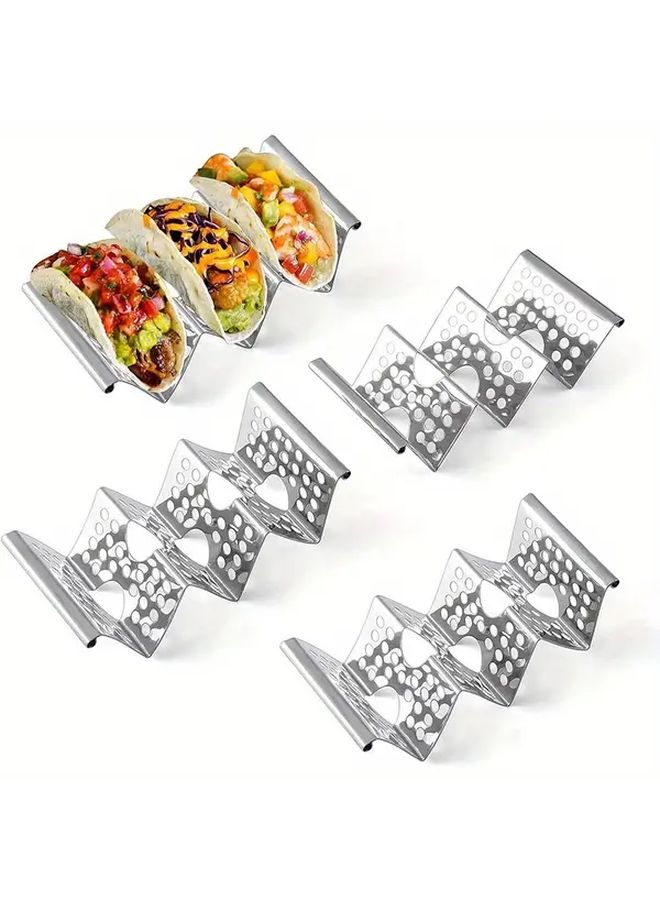W Shaped Hollow Stainless Steel Mexican Cake Stand 3 Grid Tortilla And Scone Baking Tray Rust Resistant Oven Safe Omelet And Bread Dishwasher Safe 1pc For Home Kitchen And Professional Use Mexican Party Supplies Easy Clean Material - Image 4