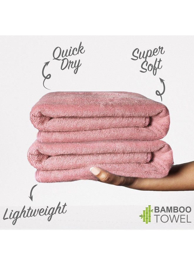 HEELIUM Bamboo Bath Towel | Lightweight & Quick Drying | Ultra Absorbent Towel | 140 x 70 cm - 400 GSM | Pack of 1 - Peach - Image 3