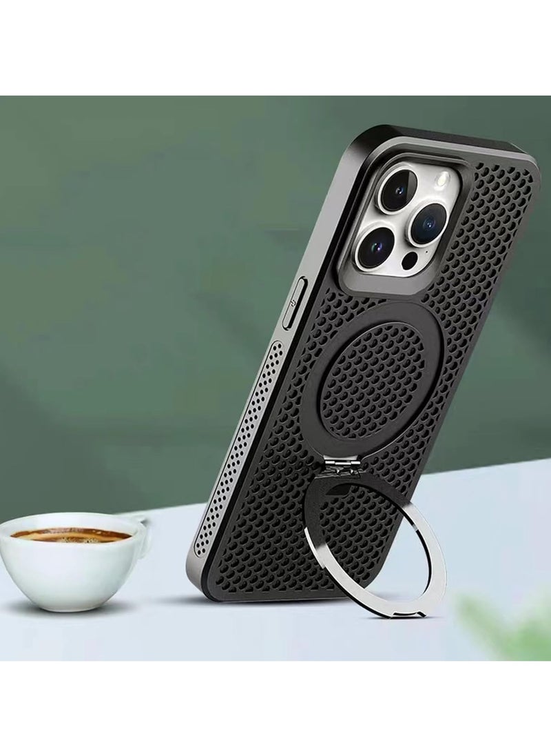 General - Case for iPhone 15 Pro Max 15 Pro 15 Plus 15 Magnetic Kickstand 2 in 1 Case Support Wireless Charging Skin Touch Phone Cover - Image 1