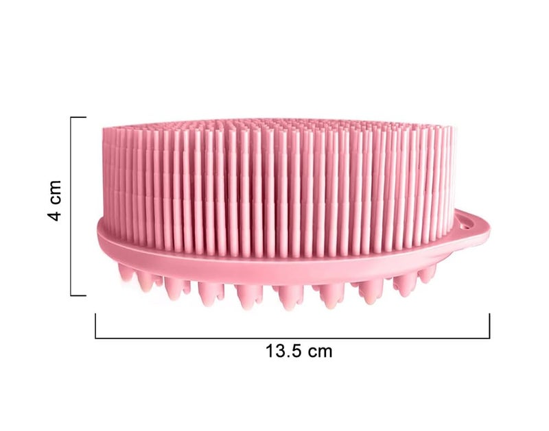 INOVERA (LABEL) Silicone Bathing Scrubber - Exfoliating Cleaning Bath Brush – Soft Body Wash Shower Brushes (Rose Gold) - Image 2