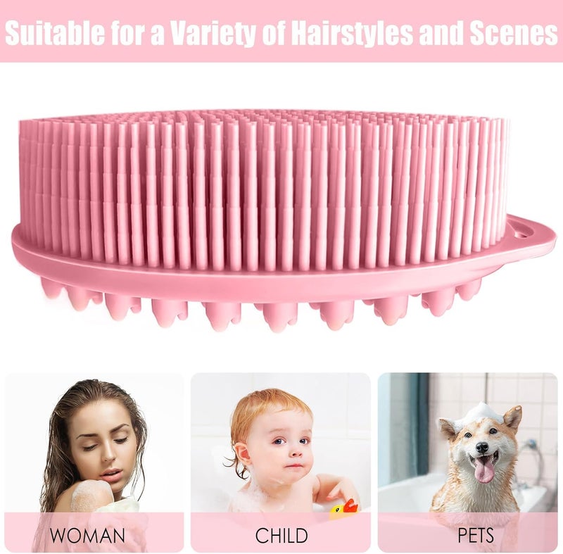 INOVERA (LABEL) Silicone Bathing Scrubber - Exfoliating Cleaning Bath Brush – Soft Body Wash Shower Brushes (Rose Gold) - Image 5