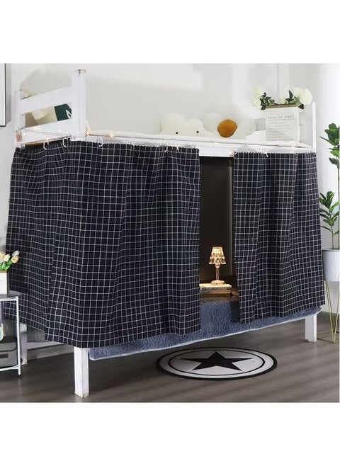 Bunk Bed Curtains Canopy Blackout Privacy Cloth Net Underbed Curtains for Students Dormitory Single Bed Twin Bed Dorm Home