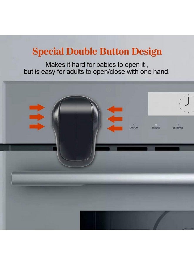 EUDEMON Child Safety Heat-Resistant Oven Door Lock, Oven Front Lock for Kids Easy to Install, Use Adhesive,No Screws or Drill (1 Pack,Black)(ONLY for Flat Surface) - Image 5