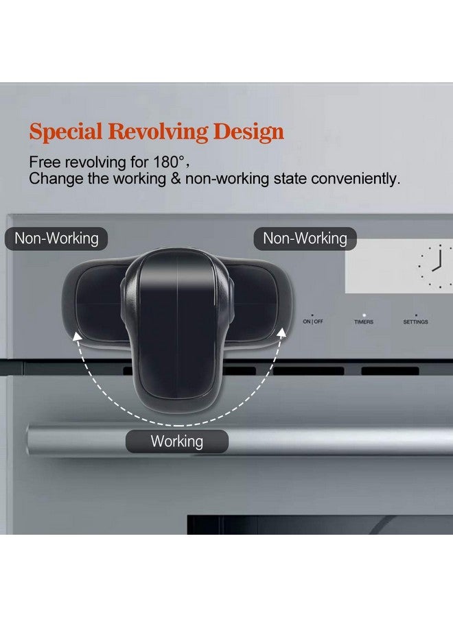 EUDEMON Child Safety Heat-Resistant Oven Door Lock, Oven Front Lock for Kids Easy to Install, Use Adhesive,No Screws or Drill (1 Pack,Black)(ONLY for Flat Surface) - Image 4