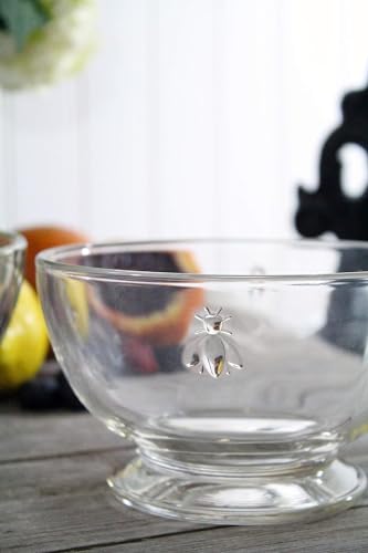 La Rochère La Rochere Bee Glass Bowl Set of 6 – Classic French Clear Glass Dinner Bowls with Embossed Bee Emblem – Elegant and Versatile Soup, Cereal, and Salad Bowls for Entertaining or Everyday Use (21 Oz) - Image 5