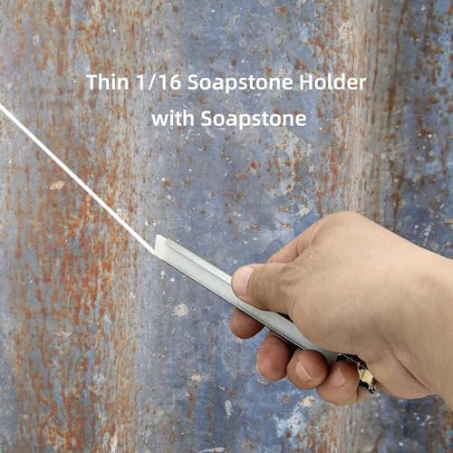 guti-more Gutimore Thin Flat Soapstone Holder 2pcs, with 22pcs Flat Soapstone Refills 1/16",for Welding and Welders, Perfect for Marking on Steel, Aluminum and Cast Iron - Image 2