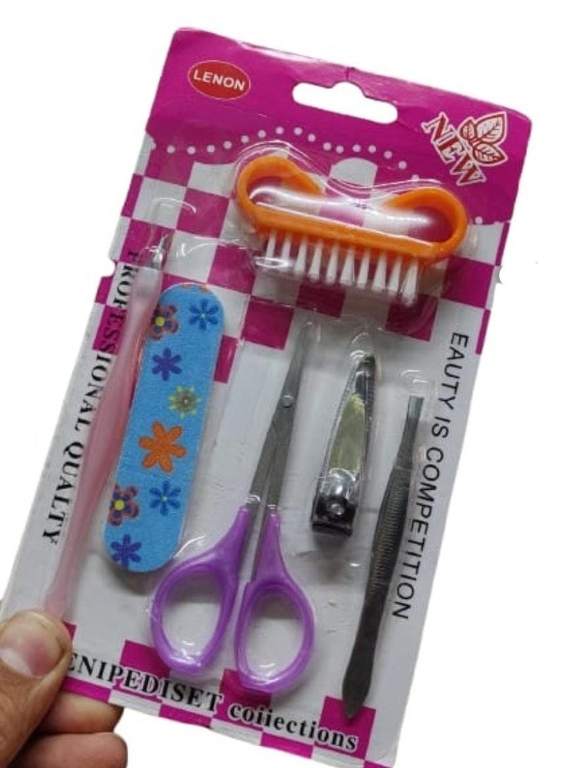 Nail Care Set, 6 Pieces, Assorted Colors