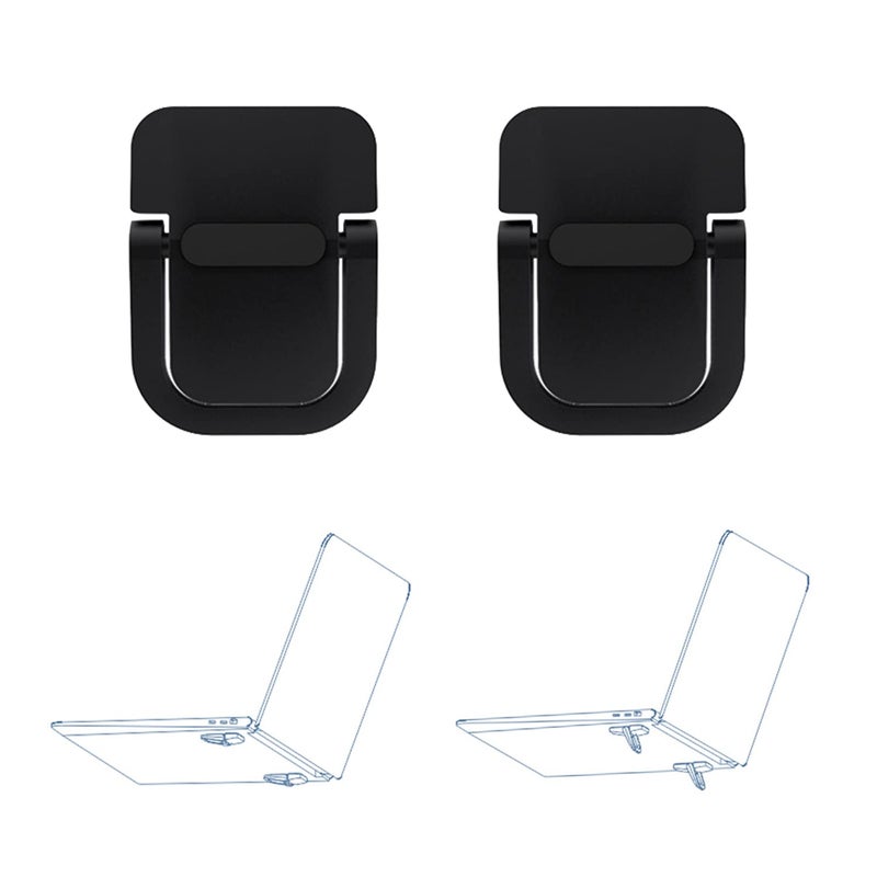 WedFeir 2pcs Keyboard Stands, Mini Laptop Stand for Desk, Portable Laptop Stand Compatible with MacBook Air Pro, Dell XPS, Lenovo, HP More. (Black) - Image 4