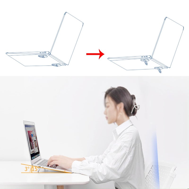 WedFeir 2pcs Keyboard Stands, Mini Laptop Stand for Desk, Portable Laptop Stand Compatible with MacBook Air Pro, Dell XPS, Lenovo, HP More. (Black) - Image 2
