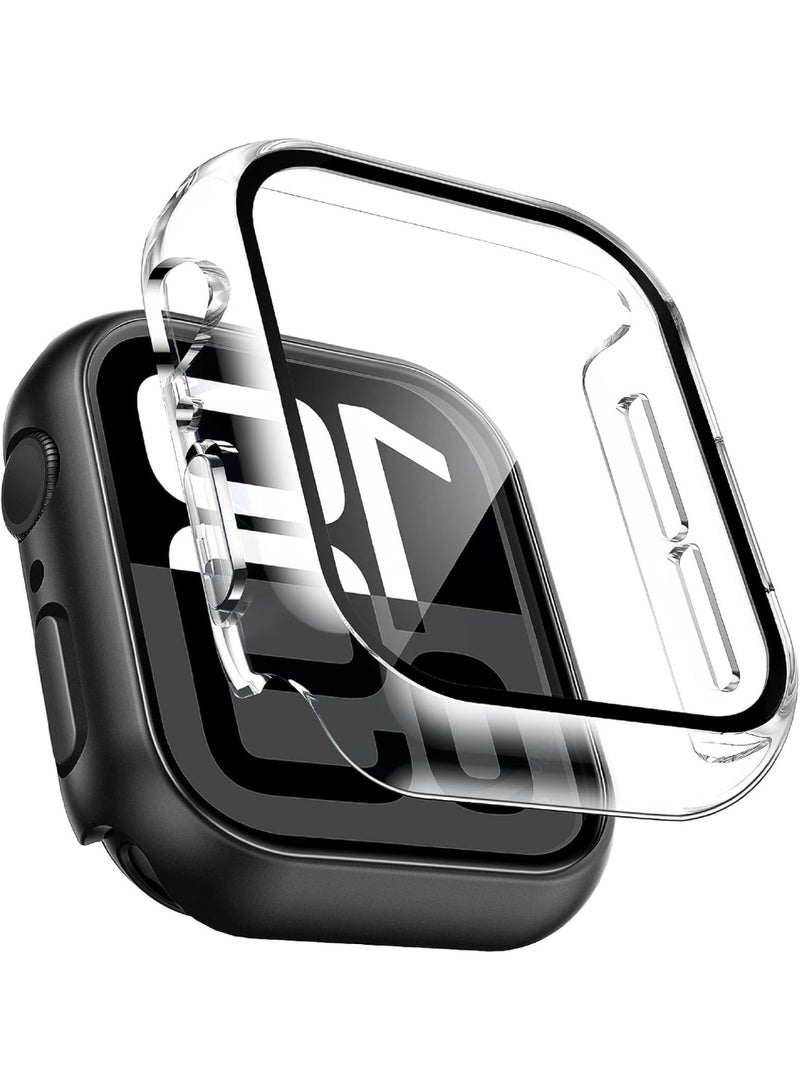 Apple Watch Screen Protector, Hard PC Case with Tempered Glass Screen Protector, Slim Cover for Apple Watch Series 11 2025 - clear /46mm