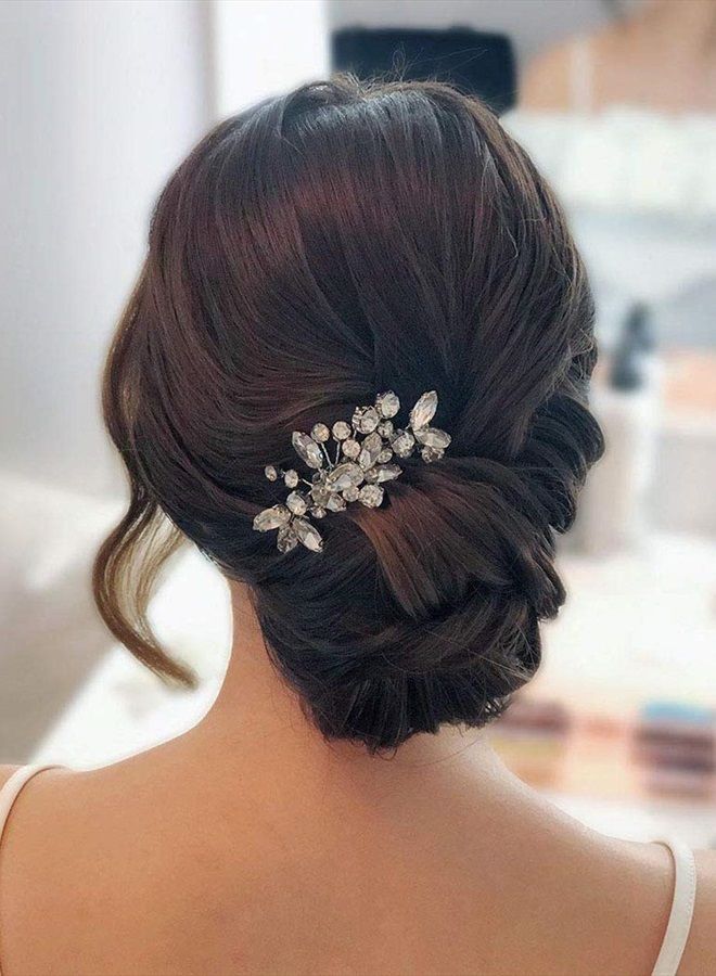 Unicra Bride Wedding Hair Combs Silver Delicate Opal Crystal Bridal Headpieces Rhinestone Hair Accessories for Women and Girls (A-Silver) - Image 5