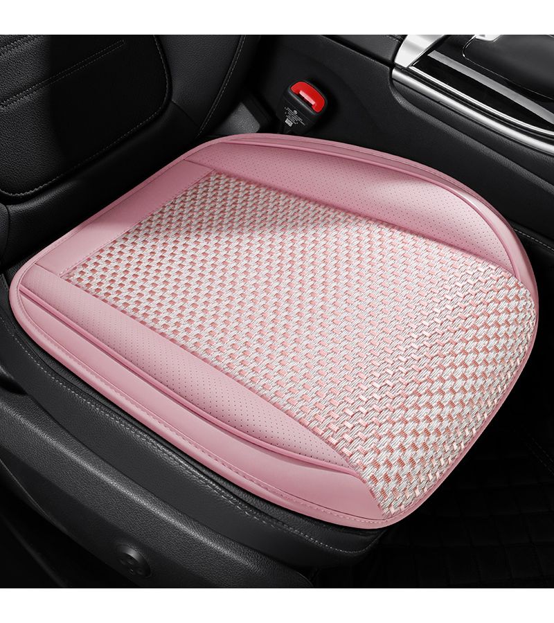 Breathable Car Seat Cushion Beige Non Slip Summer Cooling Pad Universal - Image 5