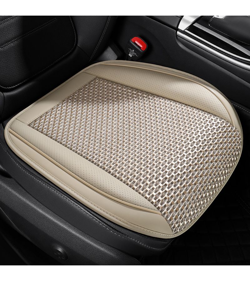 Breathable Car Seat Cushion Beige Non Slip Summer Cooling Pad Universal - Image 4
