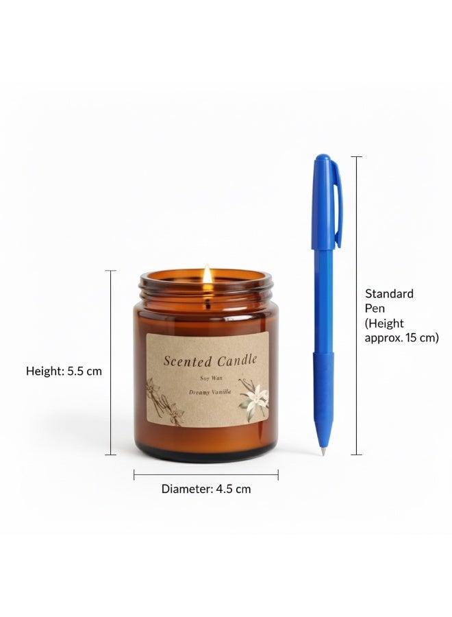 Lifenpure 3 Pcs Scented Jar Candles  Soy Wax for Aromatherapy Dreamy Vanilla Castle Rose French Cades &Lavender - Image 3