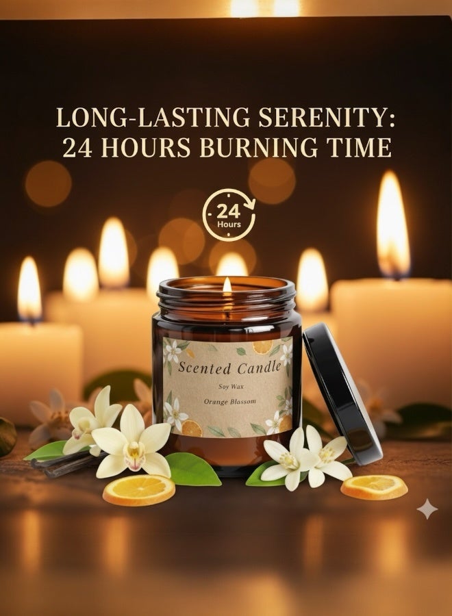 Lifenpure 3 Pcs Scented Jar Candles  Soy Wax for Aromatherapy Dreamy Vanilla Castle Rose French Cades &Lavender - Image 2