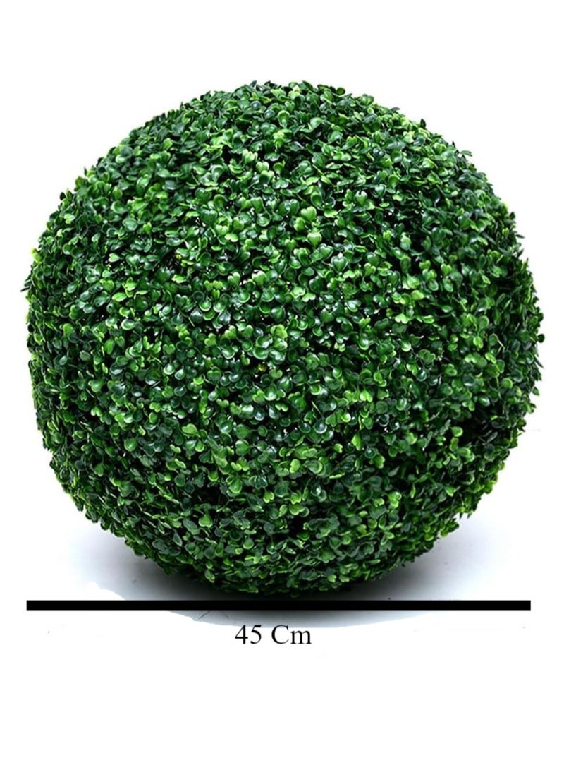 HOME TASTE كرات العشب الاصطناعي المزخرفة تشبه الحياة من البوكسود لزينة المنزل والفندق ومراكز التسوق مثالية للأناقة الداخلية والخارجية وحفلات الزفاف وما بعدها (35X35) - Image 2