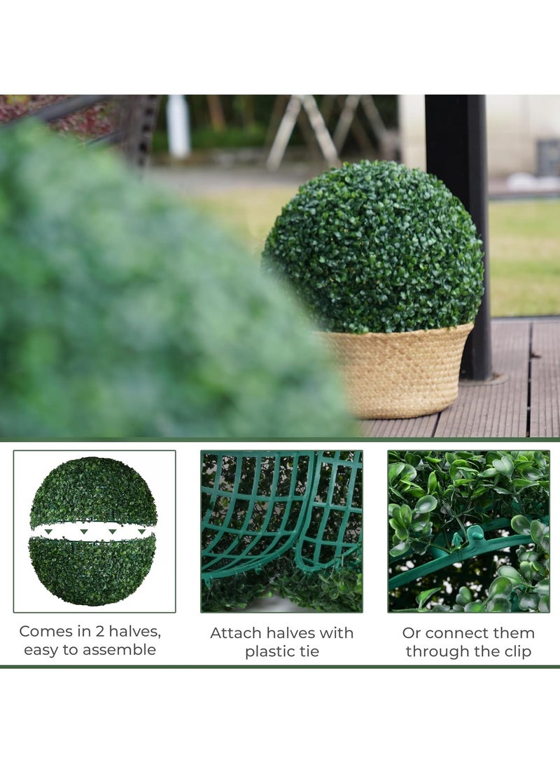 HOME TASTE كرات العشب الاصطناعي المزخرفة تشبه الحياة من البوكسود لزينة المنزل والفندق ومراكز التسوق مثالية للأناقة الداخلية والخارجية وحفلات الزفاف وما بعدها (35X35) - Image 4