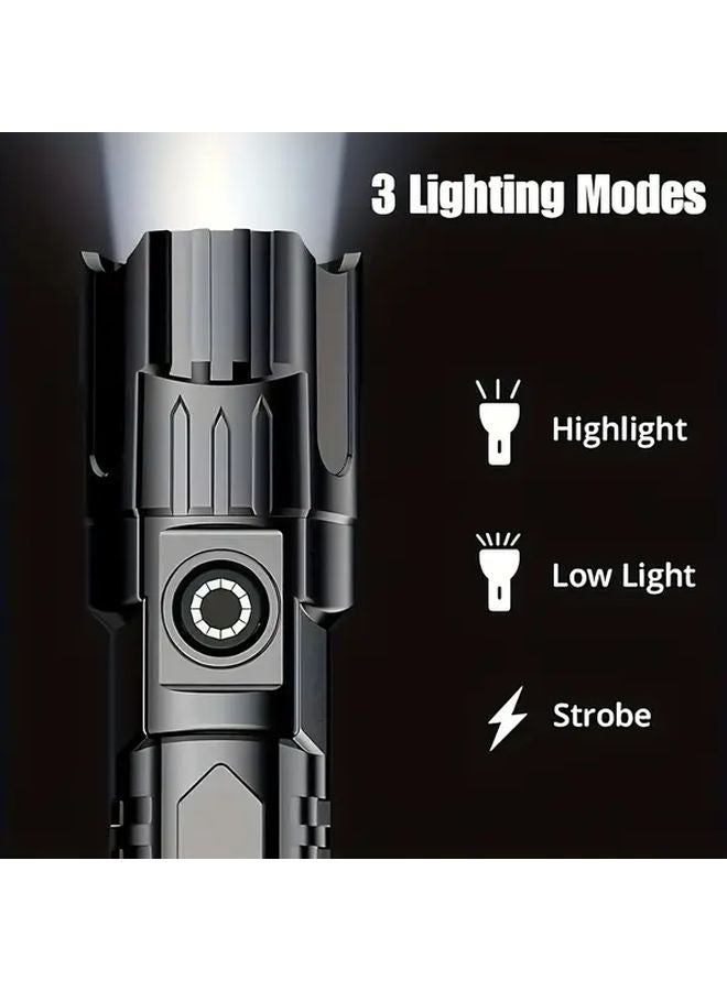 مصباح LED عالي اللمعان قابل للتكبير شحن عبر USB بثلاث أوضاع للإضاءة الطارئة في الهواء الطلق - Image 2