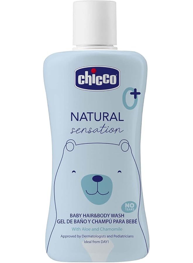 Chicco Natural Sensation Baby Hair&Body Wash No Tears 200Ml 0M+ - Image 1