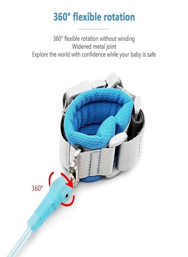 VRT Kids Anti-Lost Wrist Link with Lock - Child Safety Wrist Band for Toddlers & Children (1-10 Years) - Reflective, Adjustable, Soft Padded Strap (Blue) - Image 4