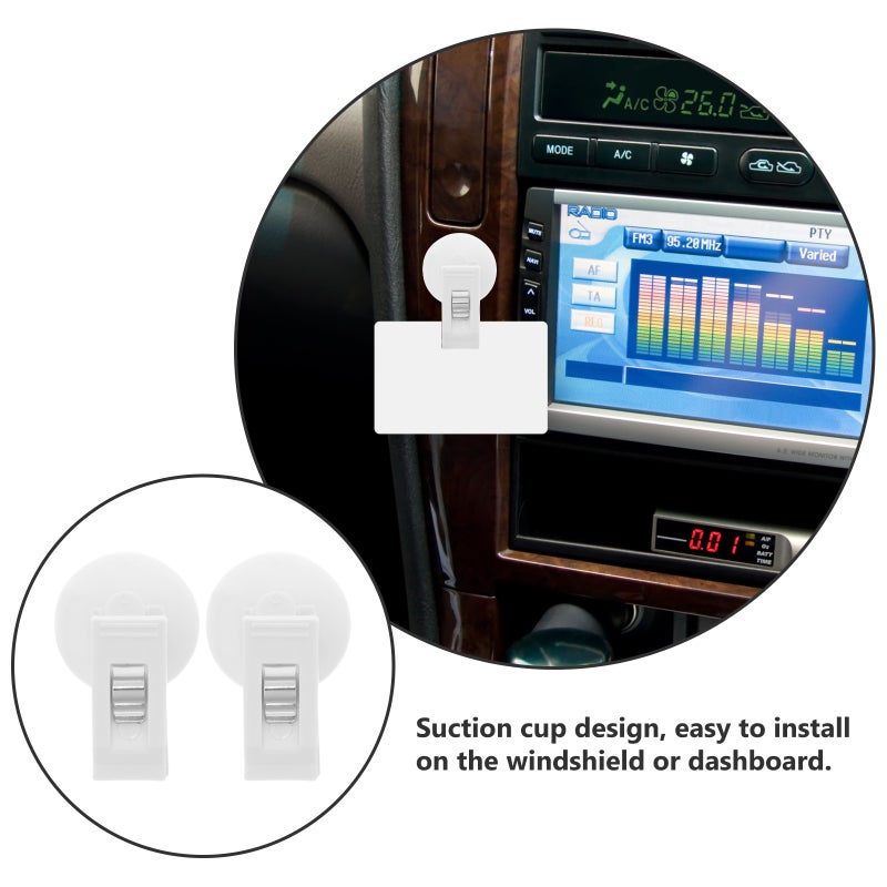 1 Pair Car Picture Holder Memo Windscreen Holder Ticket Clip Car Cup Clamp - Image 3