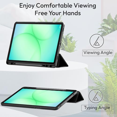 Robustrion Cover for Samsung Galaxy Tab A11 Plus/Tab A9 Plus Cover Case 11 inch, Hybrid Cover Case for Samsung Tab A11+ / A9+ Tablet Cover with Transparent Back - Black - Image 3