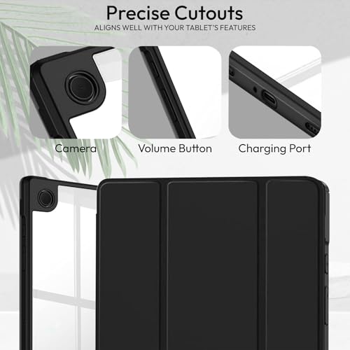 Robustrion Cover for Samsung Galaxy Tab A11 Plus/Tab A9 Plus Cover Case 11 inch, Hybrid Cover Case for Samsung Tab A11+ / A9+ Tablet Cover with Transparent Back - Black - Image 4