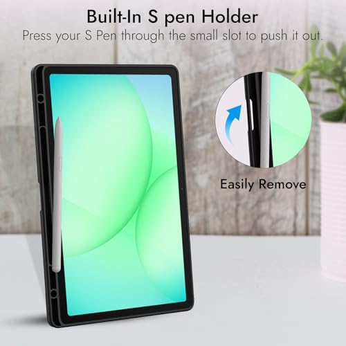 Robustrion Cover for Samsung Galaxy Tab A11 Plus/Tab A9 Plus Cover Case 11 inch, Hybrid Cover Case for Samsung Tab A11+ / A9+ Tablet Cover with Transparent Back - Black - Image 5