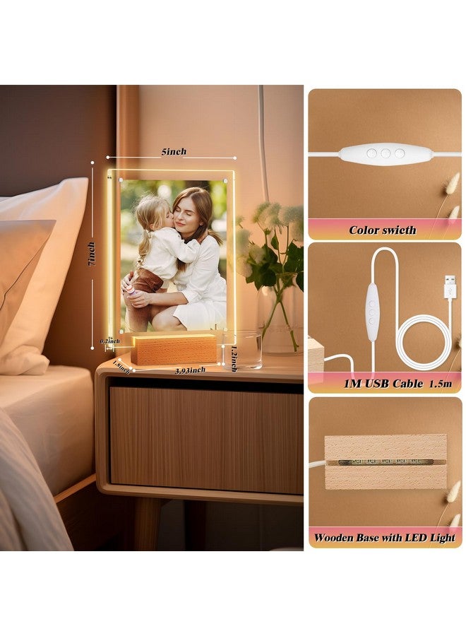 laapee Light up Picture Frame 5x7, Color-Changing Led Picture Frame, Love Photo Frames for Couple, Cute Picture Lamp Decor for Family - Image 5