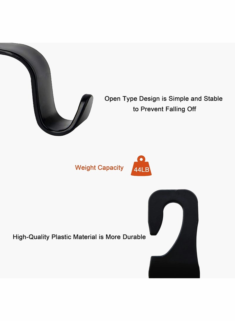 SYOSI Car Seat Headrest Hooks,Universal Car Back Seat Organizer Hanger Storage Hook Black for Handbag, Purse, Grocery Bags 4-Pack - Image 2
