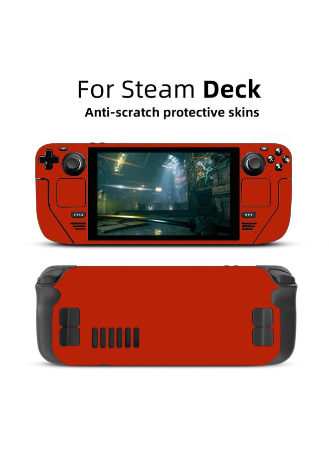 Generic - For Steam Deck Game Machine Anti-scratch Solid Color Pattern Steam Deck Steam Deck Sticker-Model:Red Steam Deck - Image 1