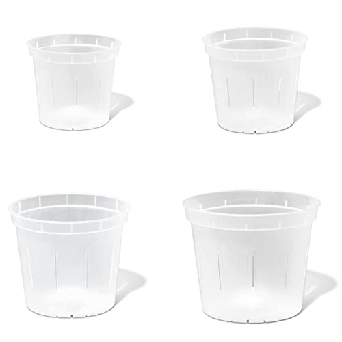 rePotme Orchid Pot Growers Assortment 8 Slotted Clear Orchid Pots  2 Each of 3 4 5 6 Inch  Premium Orchid Planters Orchid Pots with Holes for Repotting