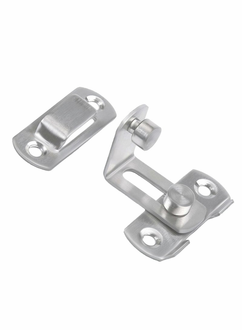 Excefore Stainless Steel Latch, 90 Degree Protect Privacy Security Barn Door Lock, Solid Stainless Steel Safety Gate Latches, 2 Pack (Large 90 Degrees Silver)  - Image 5