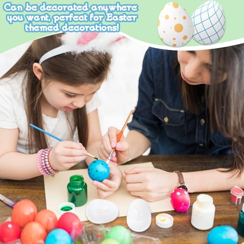 Baaxxango 100 Pieces Empty Easter Eggs,Blank White Plastic Eggs,Fillable Empty DIY Easter Eggs Bulk for Filling Easter Candy,Easter Theme Party Favor,Easter Basket Stuffers Fillers - Image 5